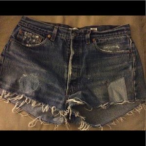 ReDone high waisted denim shorts, size 28